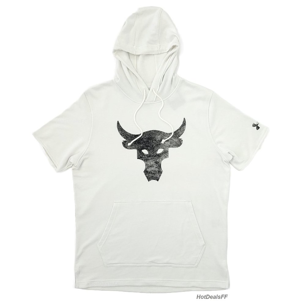 RARE Under Armour Men's MD-XL Project Rock Terry Brahma Bull Quick Dry Hoodie